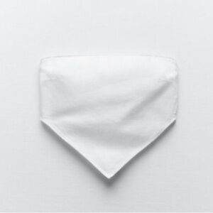 ZARA DENIM BANDANA TIE BACK TOP